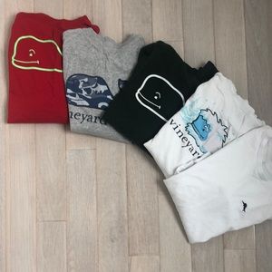 Lot of 5 boys vineyard vines long sleeve t-shirts